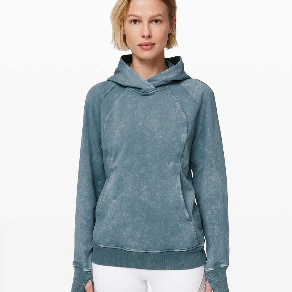 LULULEMON SCUBA PULLOVER (Washed Blue Charcoal) - NWOT - Size 6